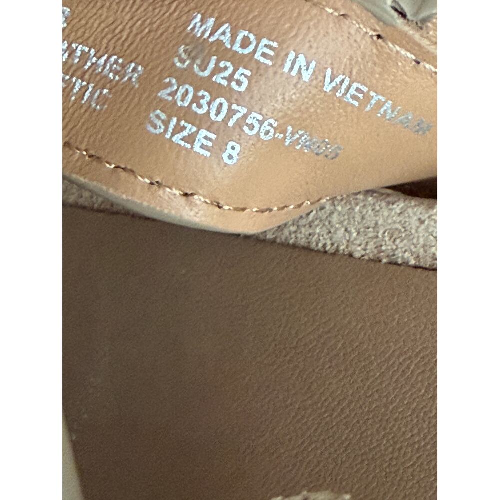 Madewell Dara Double Strap Suede Sandals Tan Size 8 Minimal Chic - Picture 4 of 9